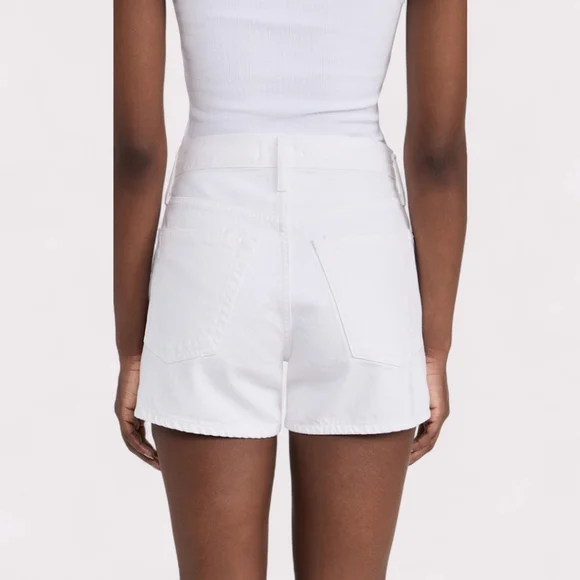 AGOLDE Parker Long Short Sz 29 White Denim Clean HemEuro Summer Aesthetic